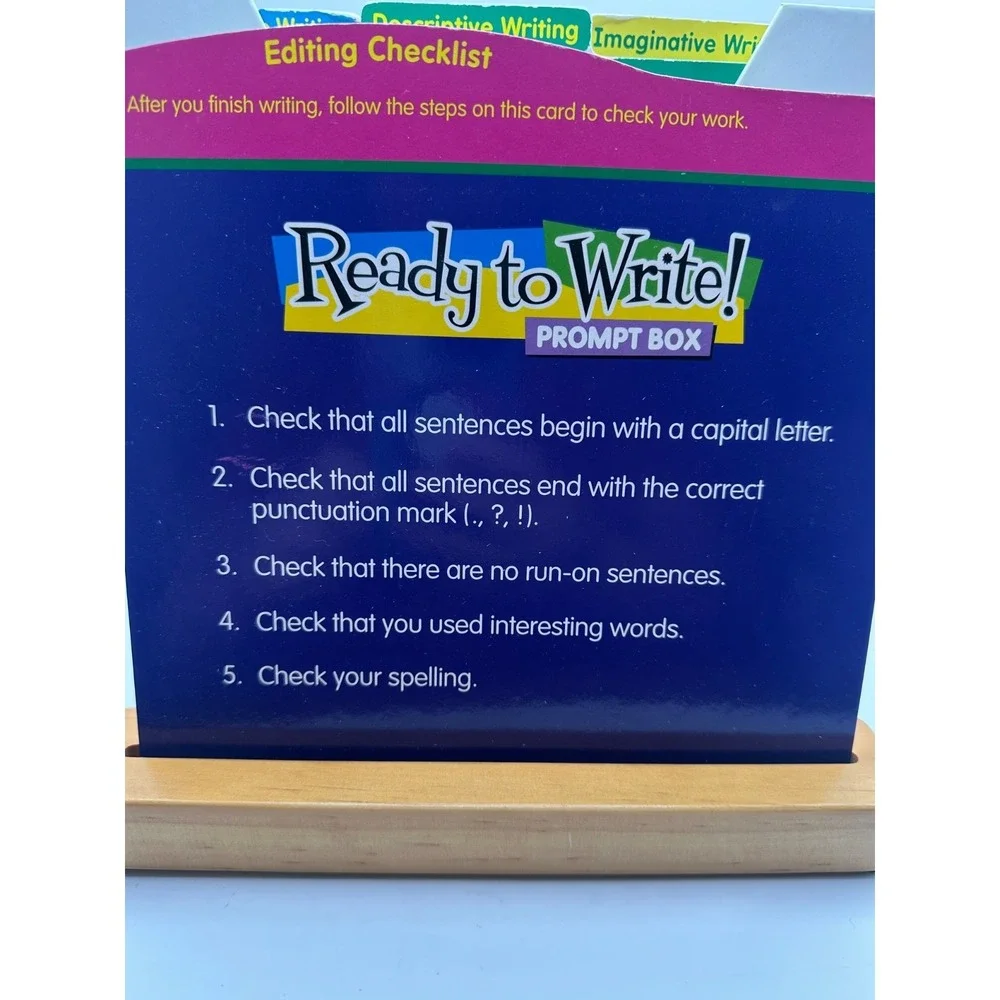 Lakeshore Ready to Write Prompt Box COMPLETE 100 Prompts AA469 Ages 6+